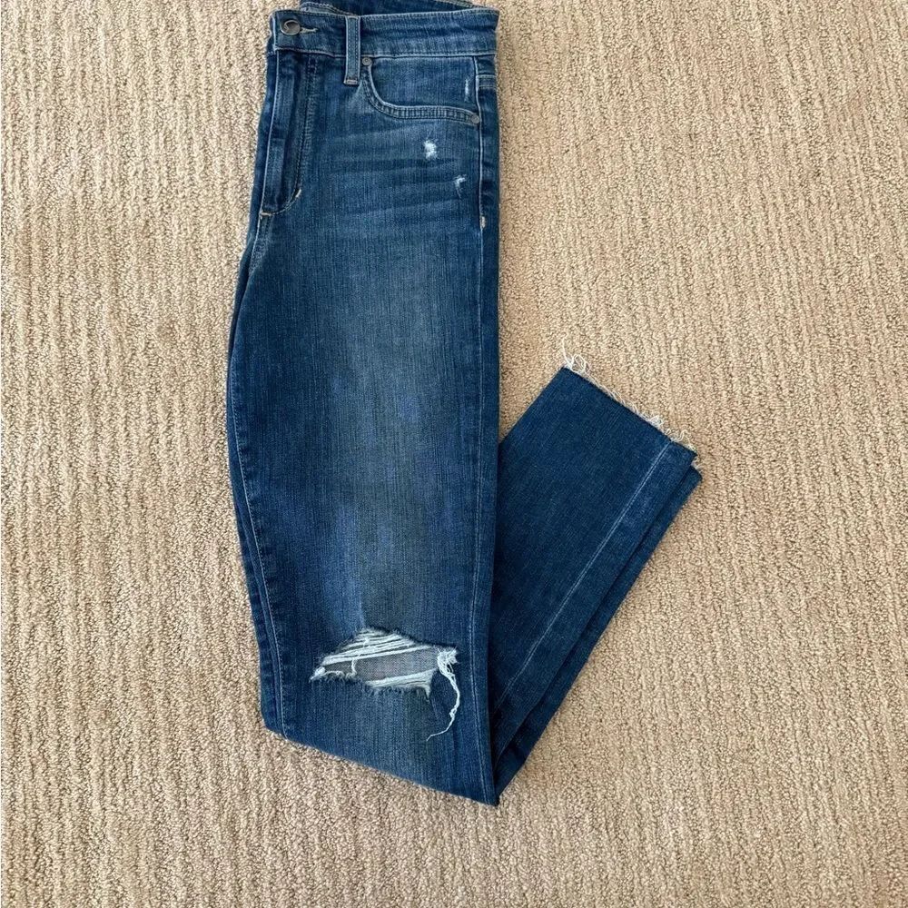 Joes Woman's High Rise Skinny Ankle Distressed Blue Jeans